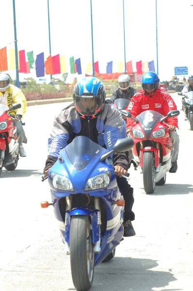 Motor Bike Riders City Road 25Th Aug 2022 Hyderabad Indie — Stock fotografie