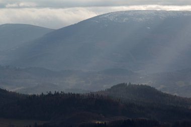 Rudawy Janowickie Dağları 'ndan Sudetlerin Panoraması - Polonya