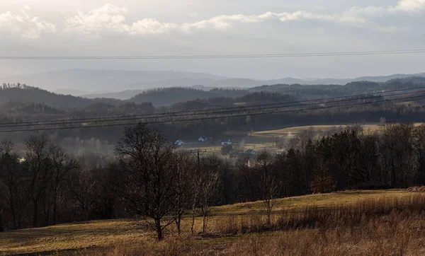 Άποψη Των Βουνών Karkonosze Sudete Πολωνία — Φωτογραφία Αρχείου