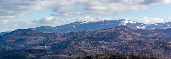 Vista Das Montanhas Karkonosze Sudetes Polónia — Fotografia de Stock