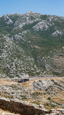 Highway in the background of mountains - Dalmatia - Croatia