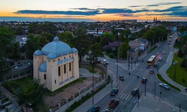 View Pabianice City Drone — стоковое фото