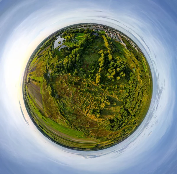 Public Park Called Lewityn Pabianice City View Drone — Fotografia de Stock