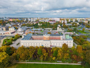 Lublin 'deki şehir merkezi ve kraliyet kalesi