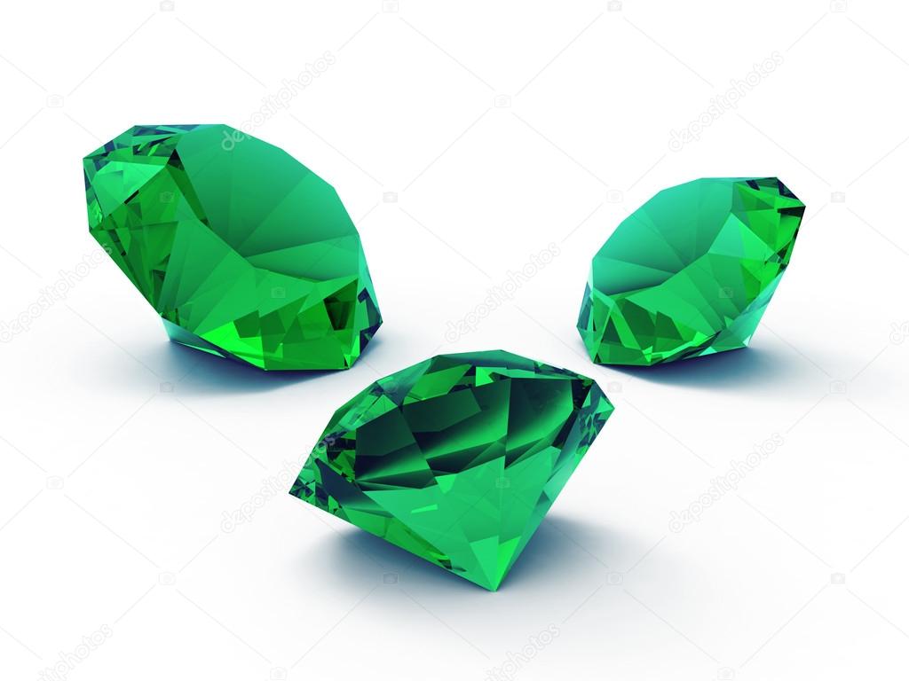 Beautiful emerald gems