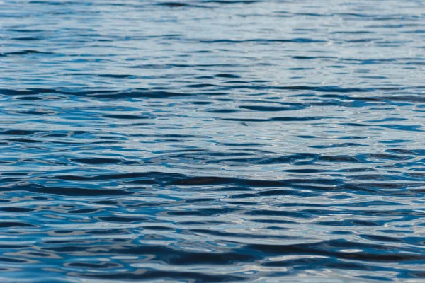 Summer blue wave abstract or natural rippled water texture background. Intense dark blue river, lake or sea water texture