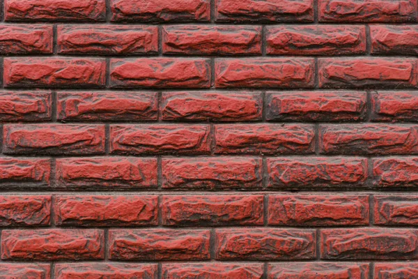 Modern Brick Wall Concrete Stone Seamless Textured Empty Background Red — Photo