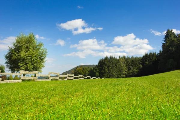 Fence on hill - horizontal — Stock Photo, Image