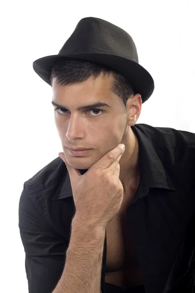 Men with a hat — Stock Photo, Image