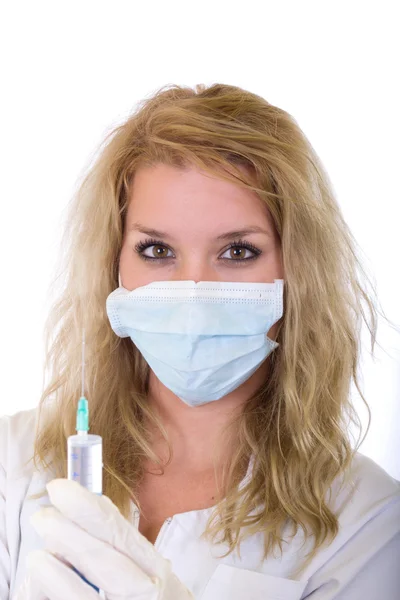 Verpleegkundige voorbereiding van een injectie — Stockfoto