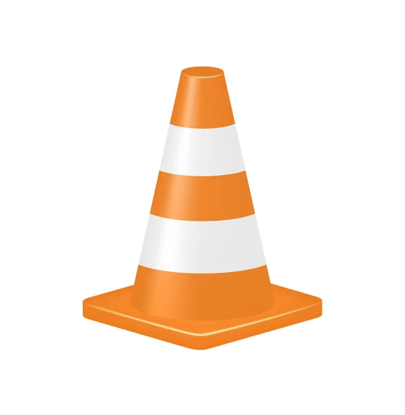 Cone de tráfego laranja — Vetor de Stock