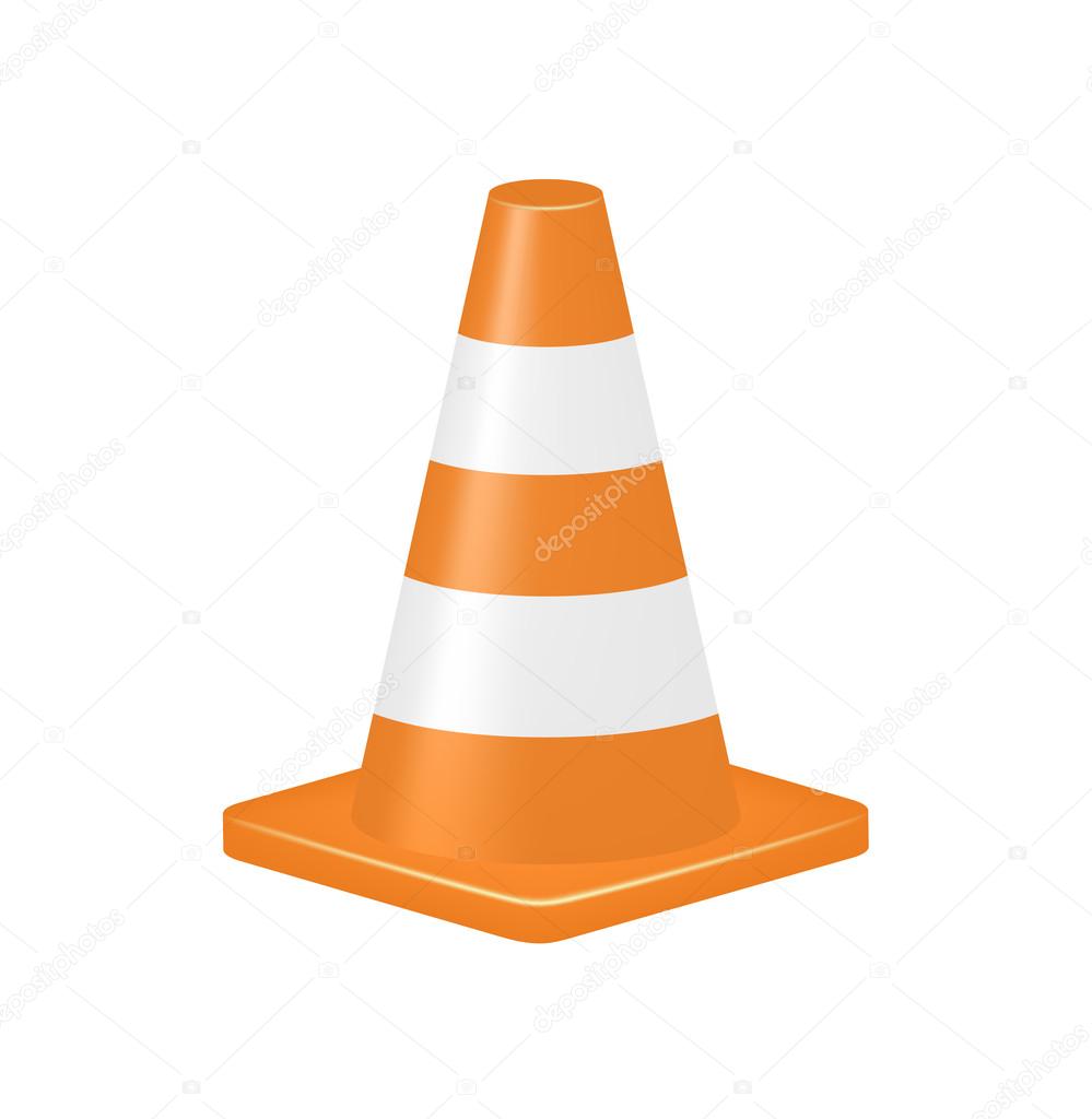 Orange traffic cone