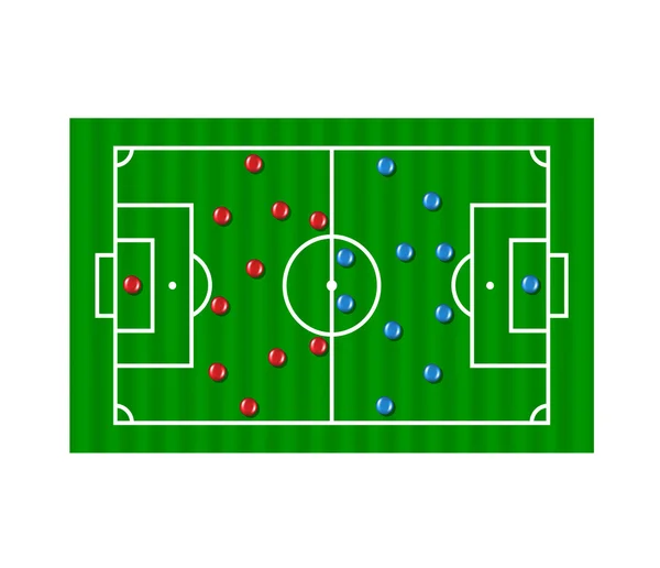 足球形成战术 — 图库矢量图片