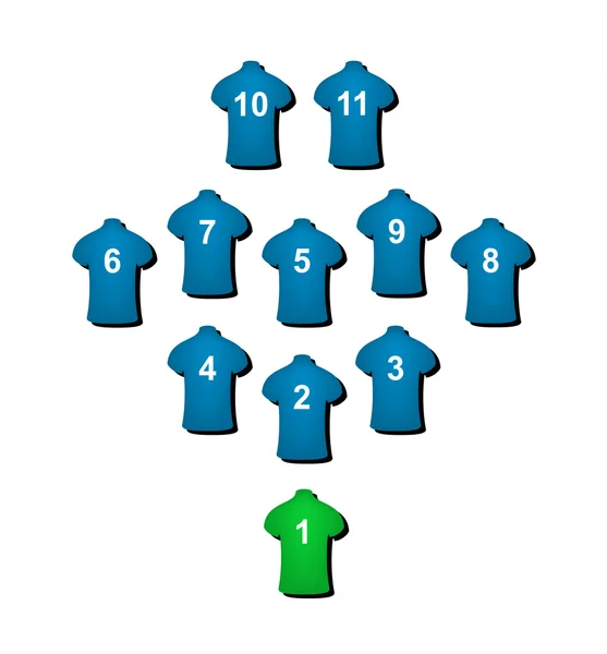 Formación de fútbol — Vector de stock