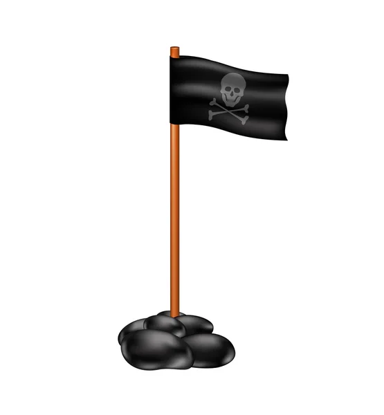 Pirátská vlajka — Stockový vektor