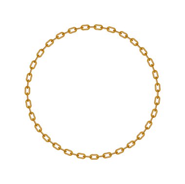 Golden chain in shape of circle