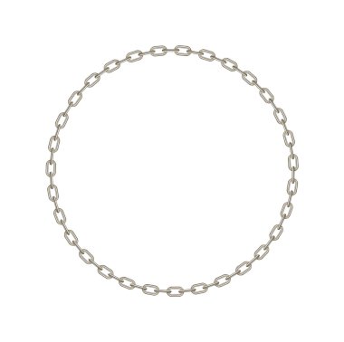 daire şeklinde Gümüş Zincir