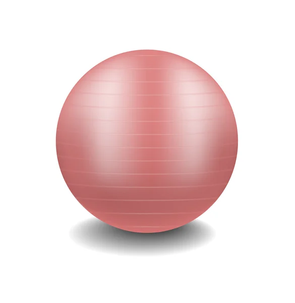 Pink gym ball — Stock Vector