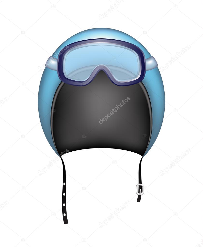 Protective helmet and ski sport goggles