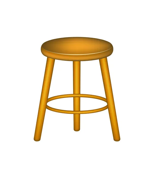 Tabouret en bois — Image vectorielle