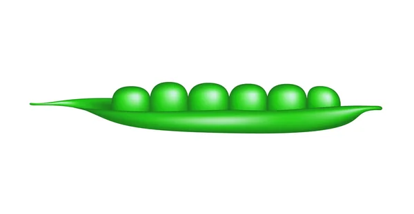 Cápsula de ervilha verde fresca —  Vetores de Stock