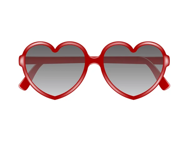 Sun glasses in shape of heart — Stock Vector