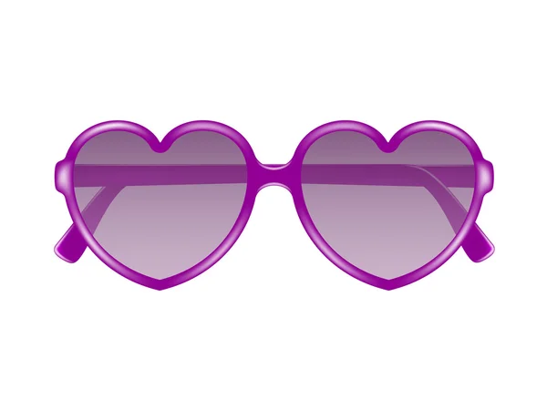 Sun glasses in shape of heart — Stock Vector