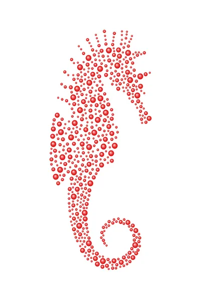 Abstracte seahorse — Stockvector