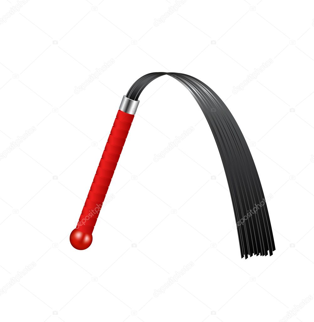 Whip with red handle