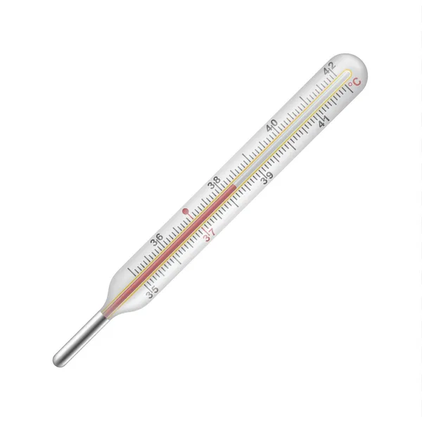 Medizinisches Thermometer aus Glas — Stockvektor