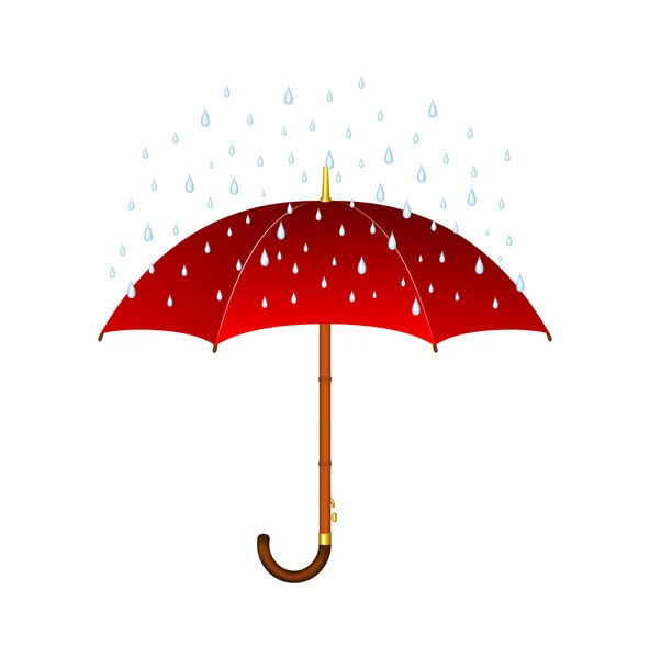 Guarda-chuva e chuva — Vetor de Stock