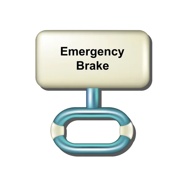 Emergency brake — Stock Vector