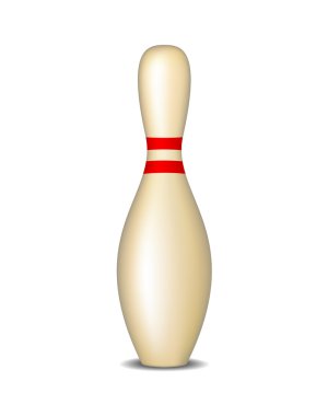 Bowling pin kırmızı çizgili