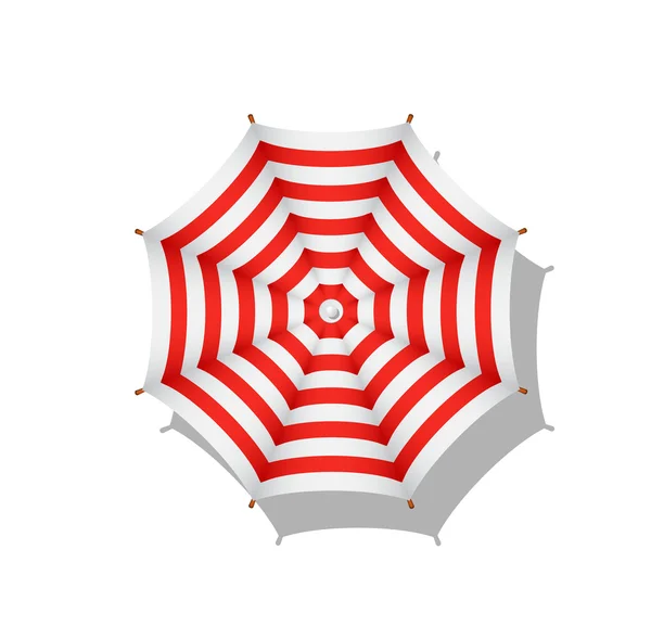 Rot-weiß gestreifter Sonnenschirm — Stockvektor