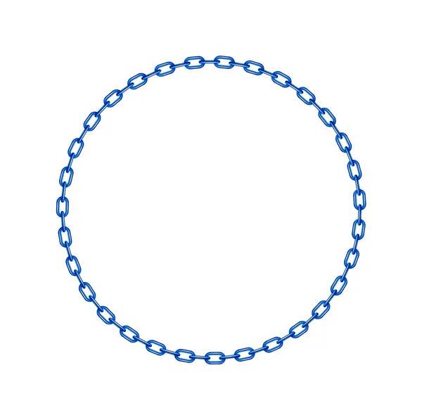 Blue chain in shape of circle — Stock Vector