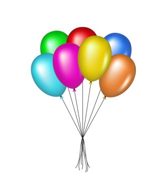 çok renkli parlak balonlar