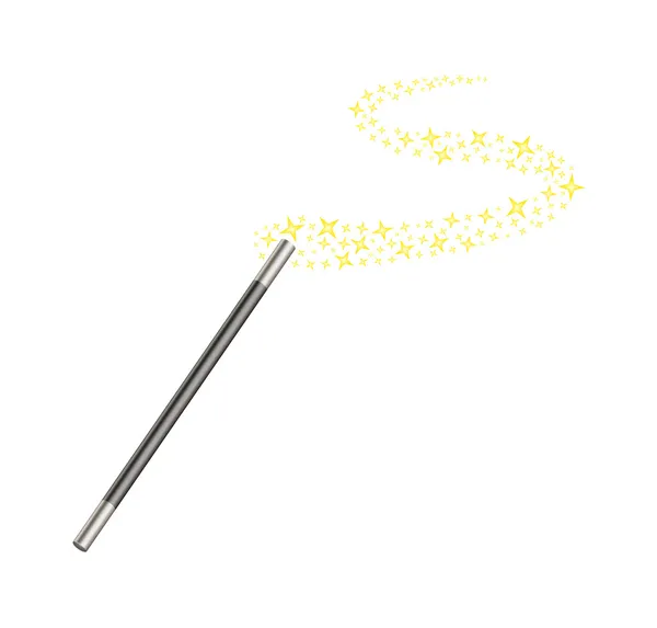 Magic wand with stars — Stock Vector