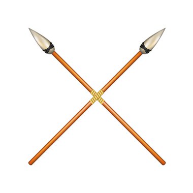 iki çapraz antik spears