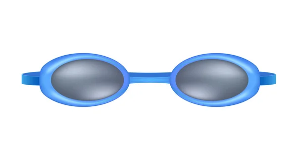 Mavi gözlük Yüzme — Stok Vektör