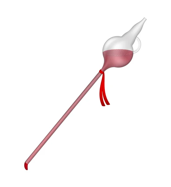 Voleur de vin en verre avec vin rouge — Image vectorielle