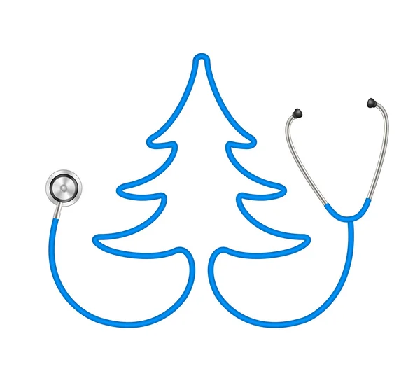 Stetoskop w kształcie drzewa — Wektor stockowy