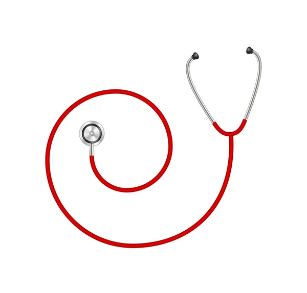 Stethoscope in shape of spiral — Stock Vector