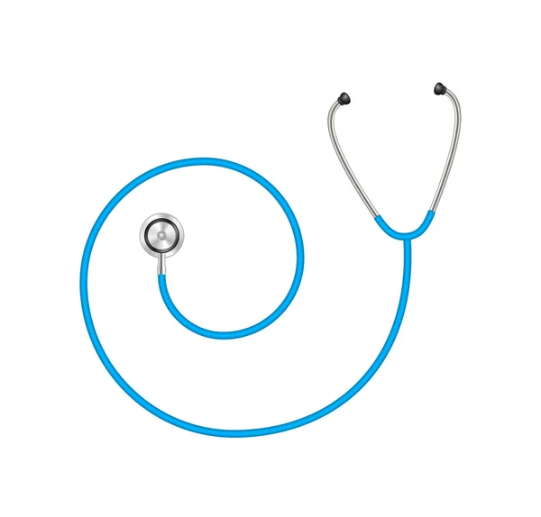 Stethoscope in shape of spiral — Stock Vector