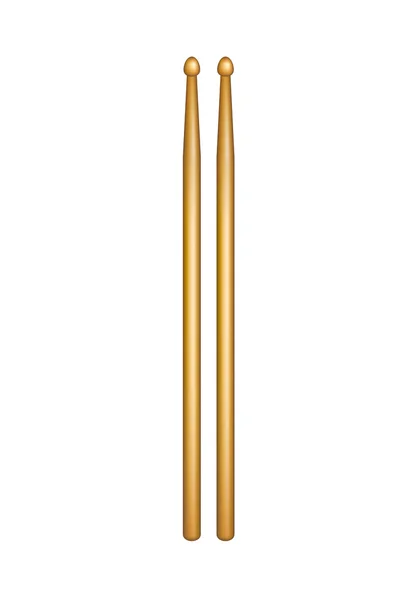 Dvojice dřevěných paliček — Stockový vektor