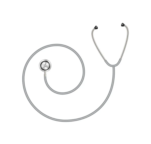 Stethoscope in shape of spiral — Stock Vector