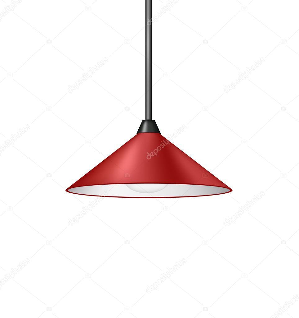 Retro red hanging lamp