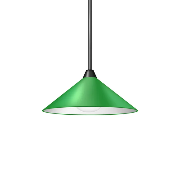 Lámpara colgante retro verde — Archivo Imágenes Vectoriales