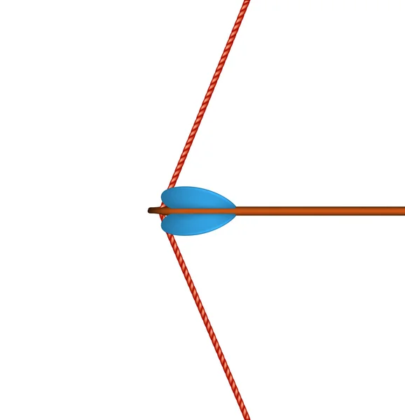 Стрілка лука і червона стрілка — стоковий вектор