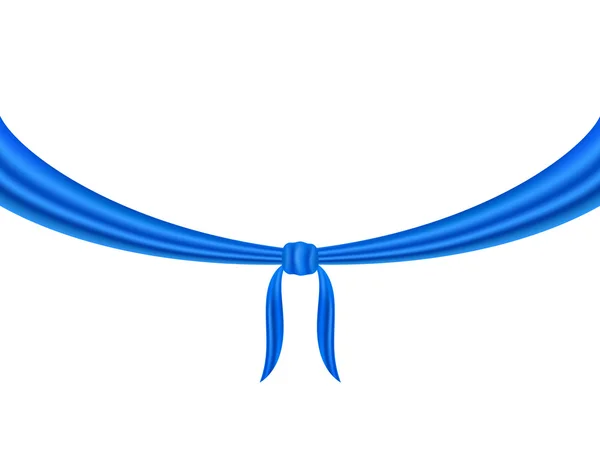 青色のデザインで結ばれる結び目 — ストックベクタ