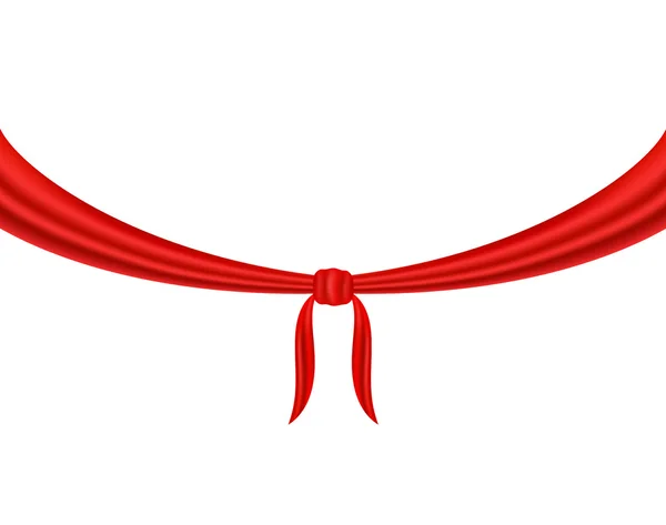Узел завязан красным цветом — стоковый вектор